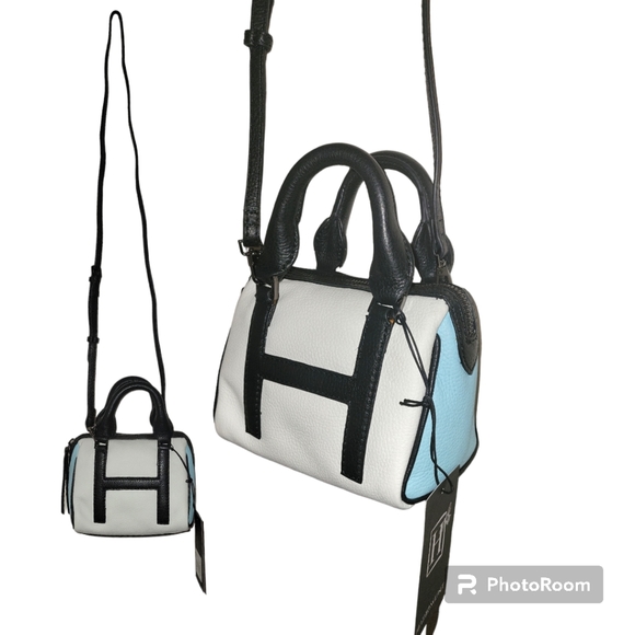 HEATHER'S CLOSET Leather Logo Small hand bag, NWT - Picture 8 of 14